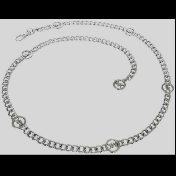 MICHAEL Michael Kors Accessories - Last One Michael Kors Silver Logo Chain Belt